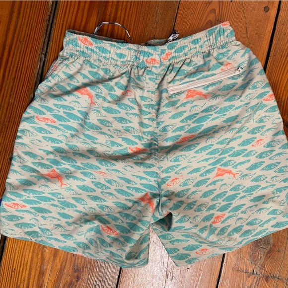 AFTCO Men's Boatbar Swim Trunks Size S Grey Teal Orange Beach Swim Boat Spring - Picture 7 of 12